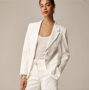 J. Crew Madelen Linen Blend Blazer Cream Size 6‎